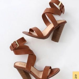Lulus Shelbie Tan Ankle Strap Heels